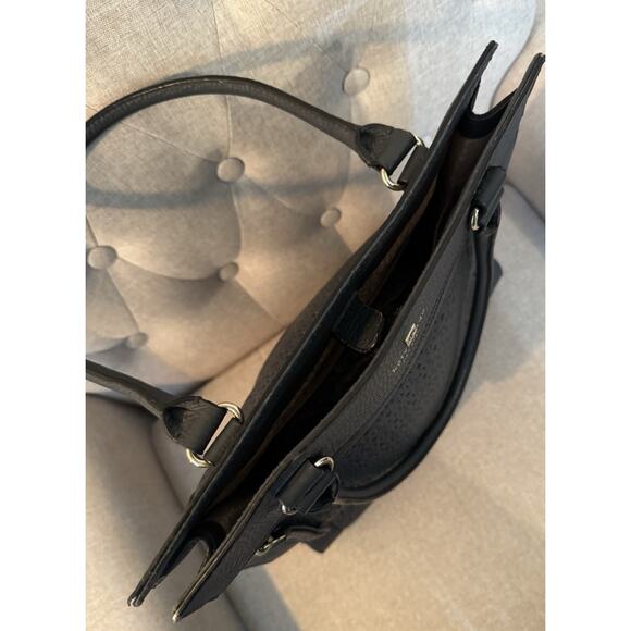 Kate Spade Perri Lane Bubbles Lynne Perforated Leather Tote Blue Bag - Picture 7 of 16